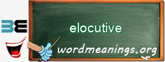 WordMeaning blackboard for elocutive